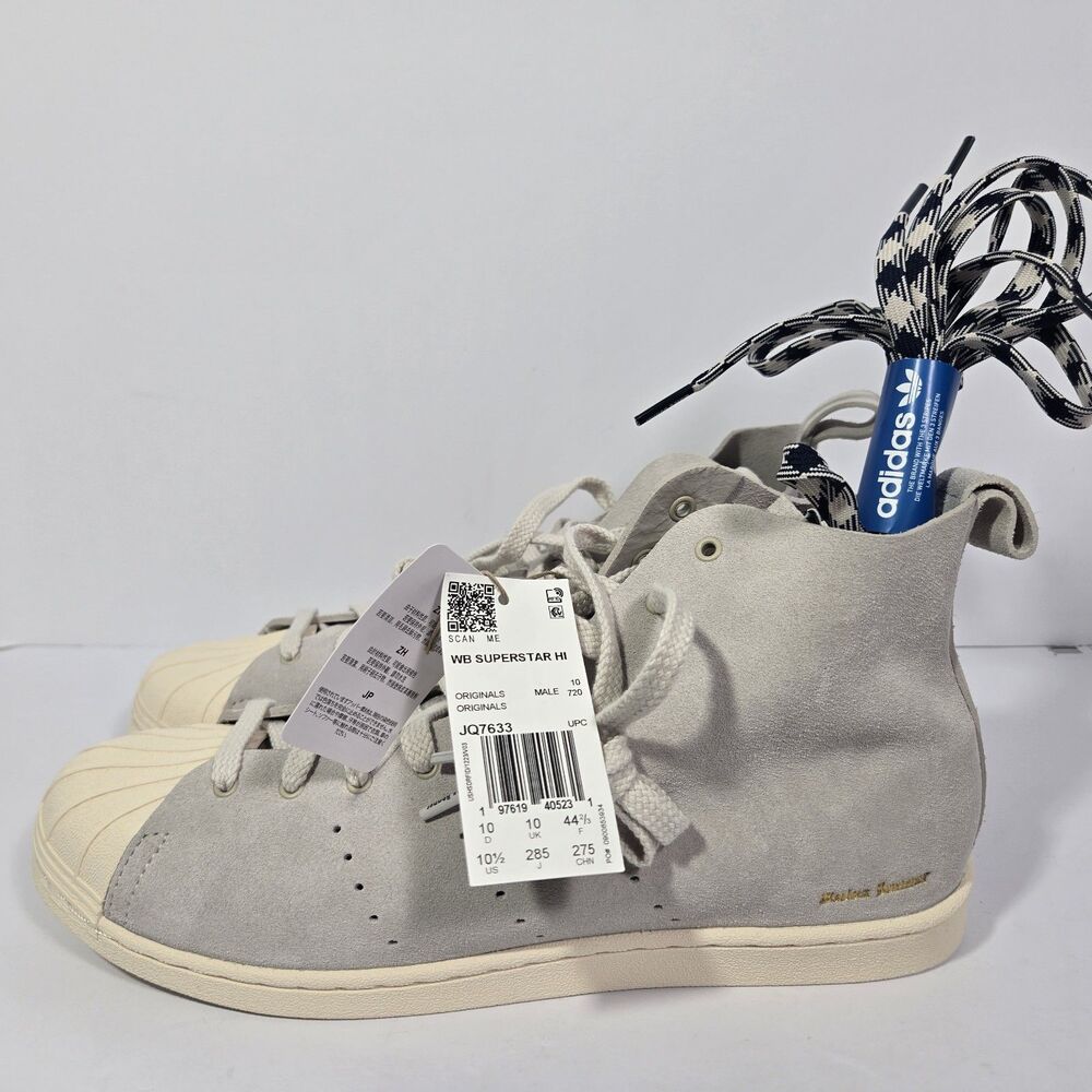 adidas‎ Superstar Hi Wales Bonner Mist Stone JQ7633 Mens 10.5